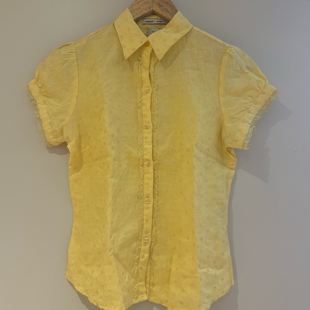 Edward petite yellow summer blouse